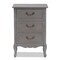 Baxton Studio Capucine Gray Finished Wood 3-Drawer Nightstand 151-9204 - alternate 8